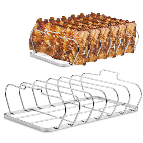 RTT large rib rack with 6 slots for even grilling and juicy results.