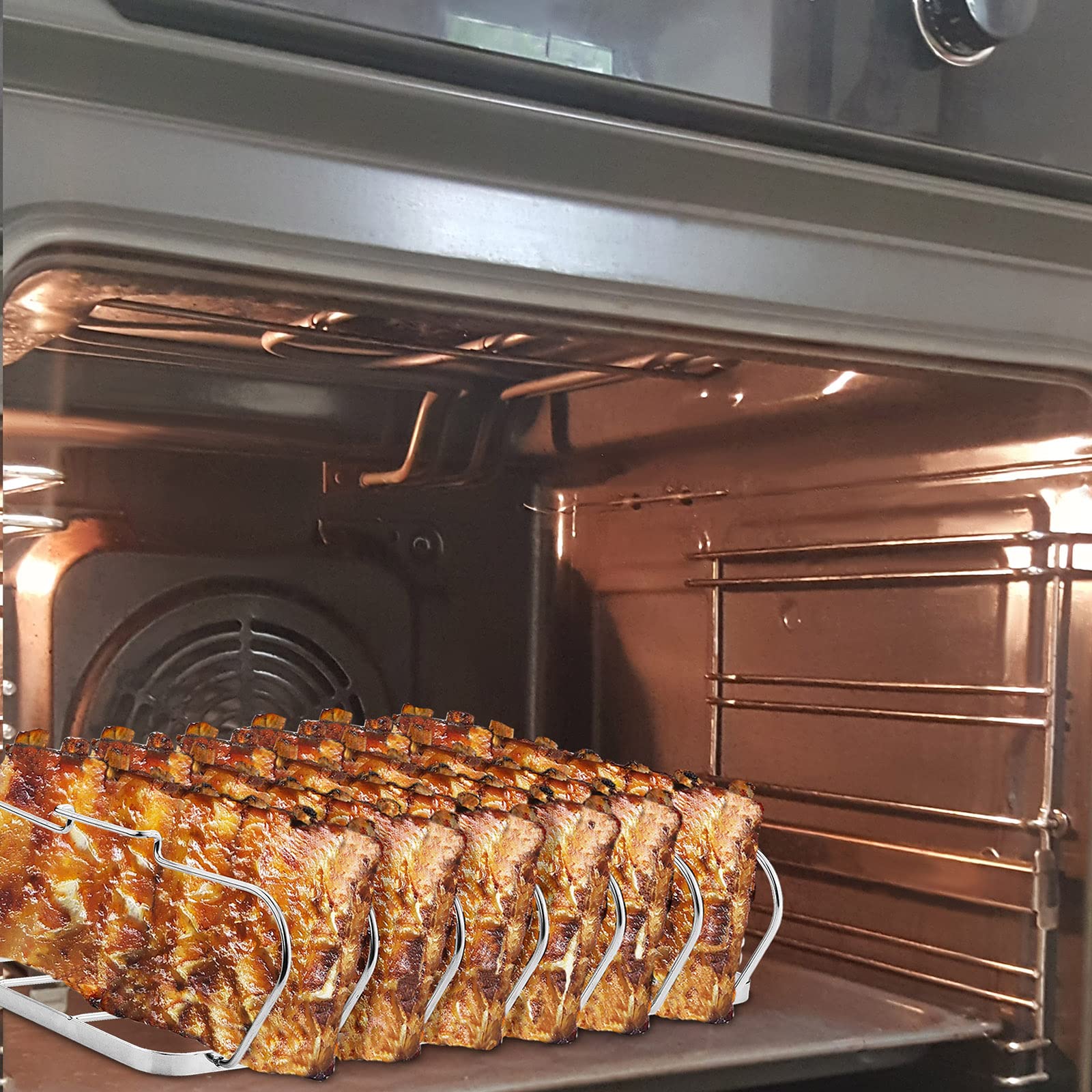 RTT space-saving rib rack helps grill more ribs at once.