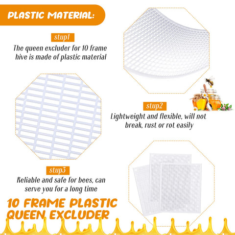 Rtteri queen excluder in hive setup demonstrates easy placement for 10-frame hives