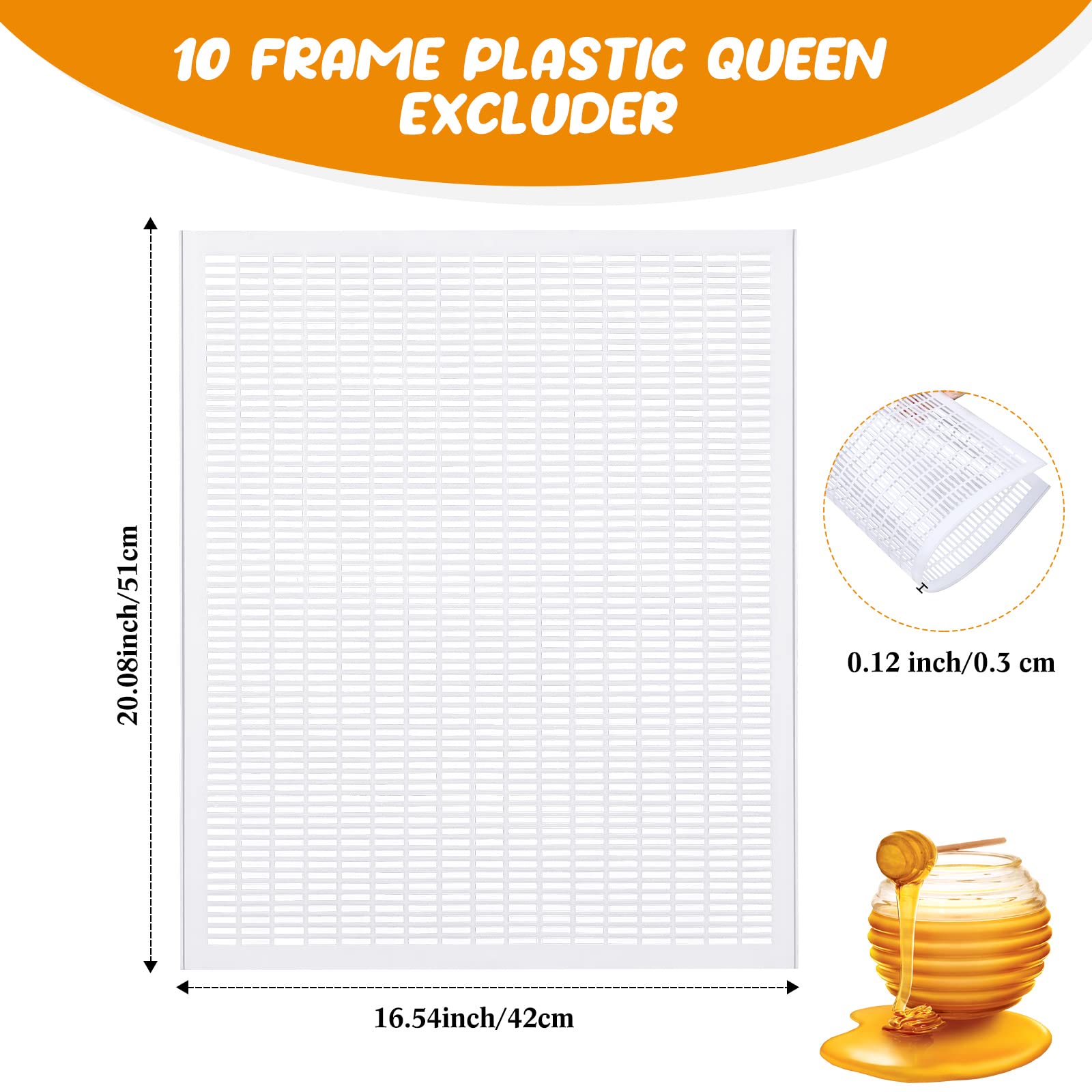 Rtteri queen excluder mesh close-up in white shows fine mesh for precise separation