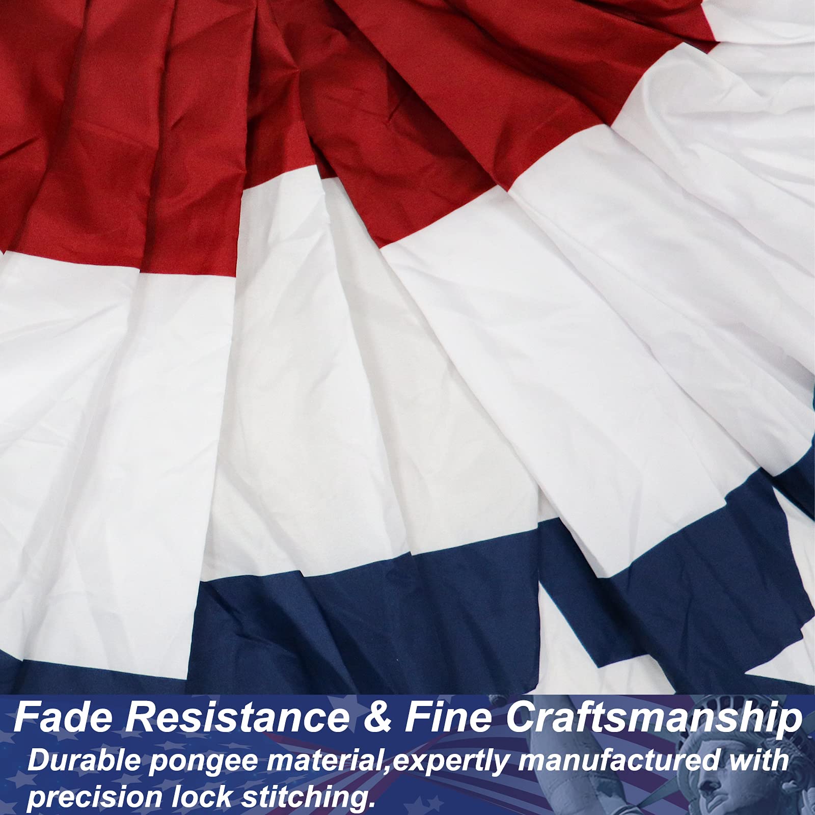 Rtudan memorial day banner fluttering softly in breeze on your porch.