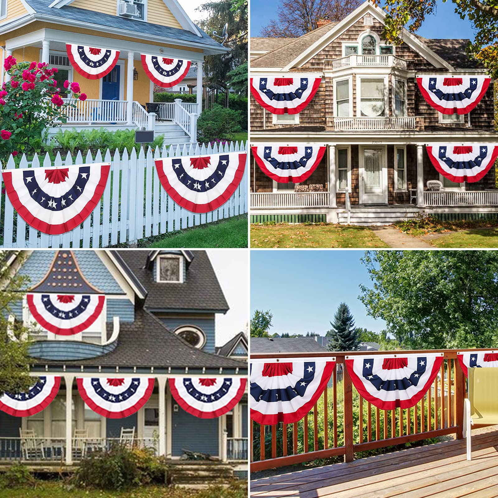 Rtudan pleated fan flag enhances curb appeal with crisp color.