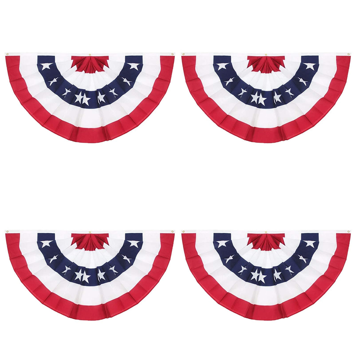Rtudan American Pleated Fan Flag for porch hanging, adds vivid patriotic flair.