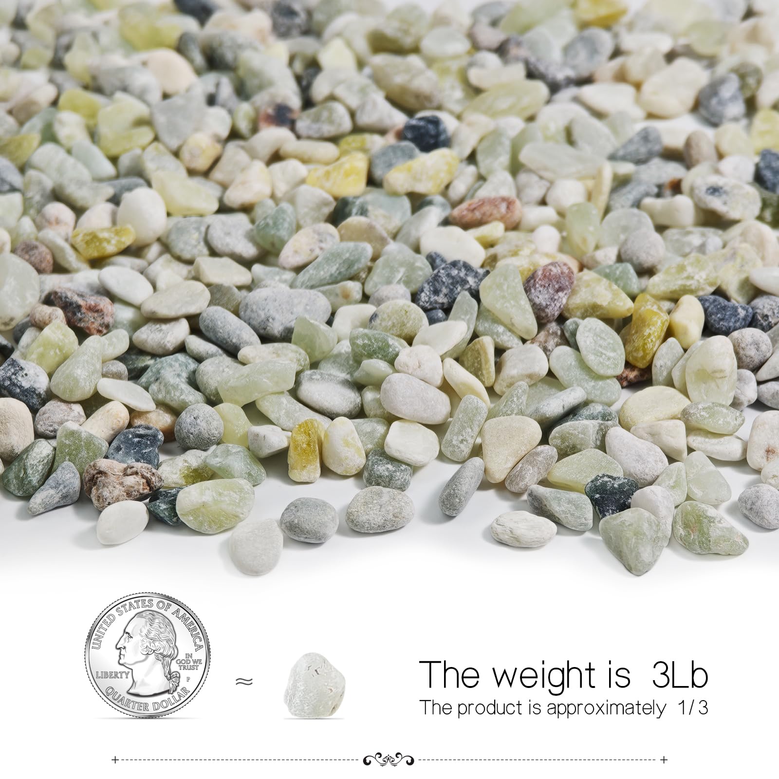 RTUDOPUYT river rocks for succulents; compact 6–9mm stones sit nicely on soil.