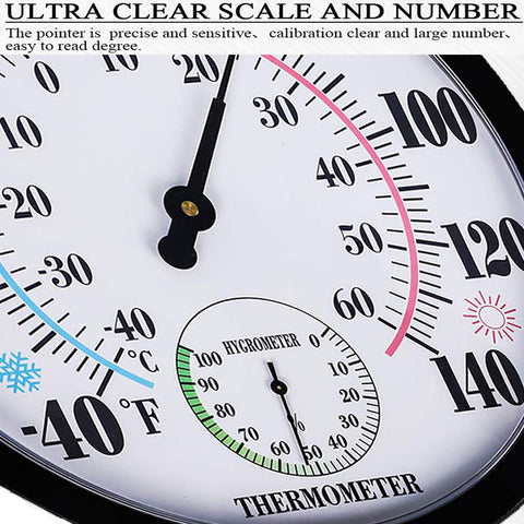 RTWAW waterproof wall thermometer casing withstands outdoor conditions.