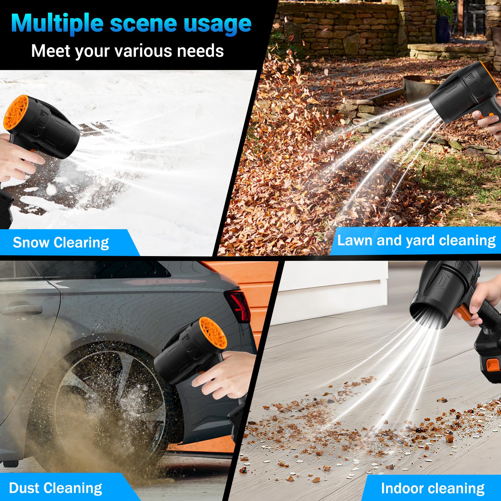 RTWDKFQ leaf blower lightweight 3.9 lbs for one-handed use