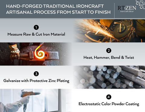 RTZEN black swirl plant hook adds vintage charm for secure plant displays