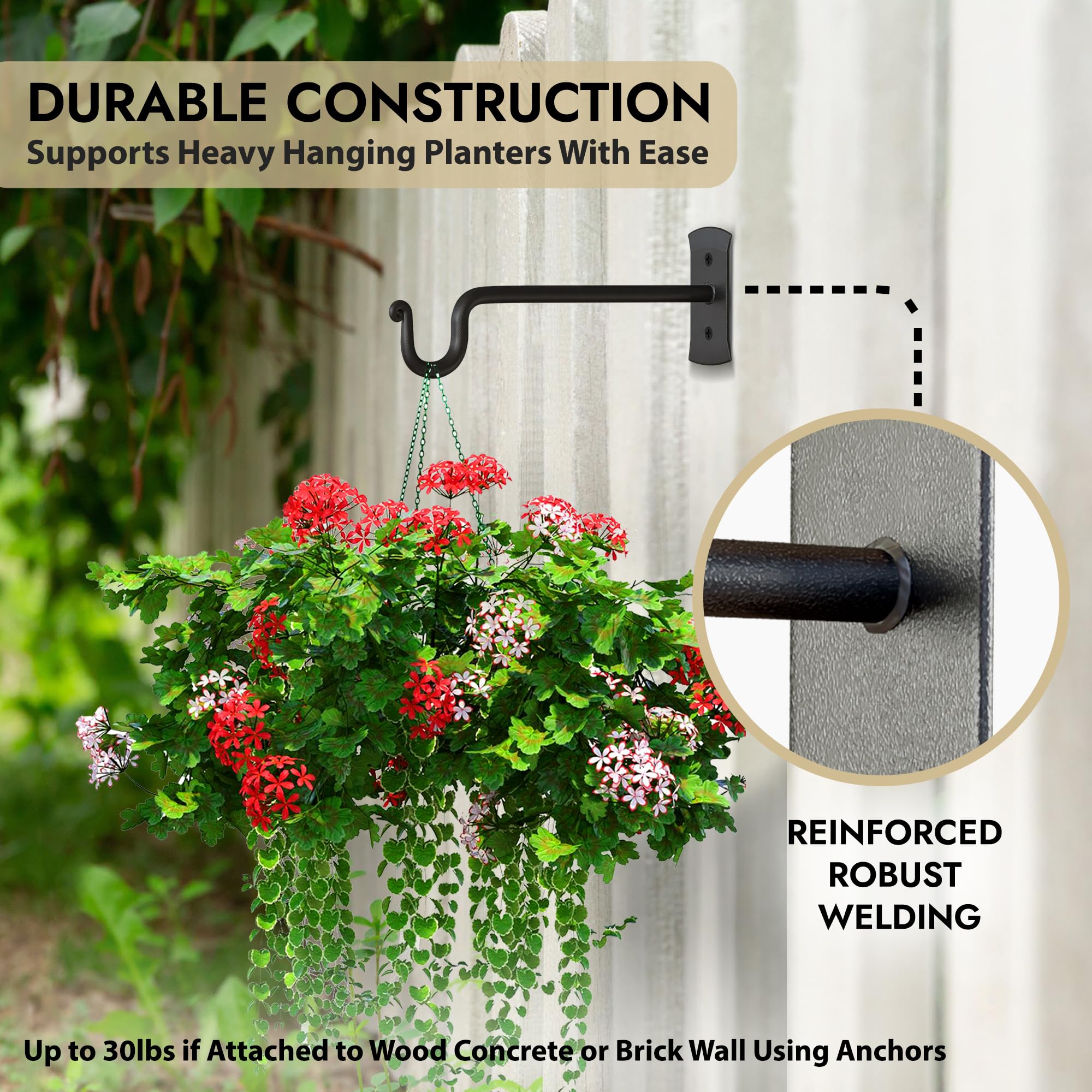 RTZEN decorative post hook for lamps or ornaments indoors or outdoors.