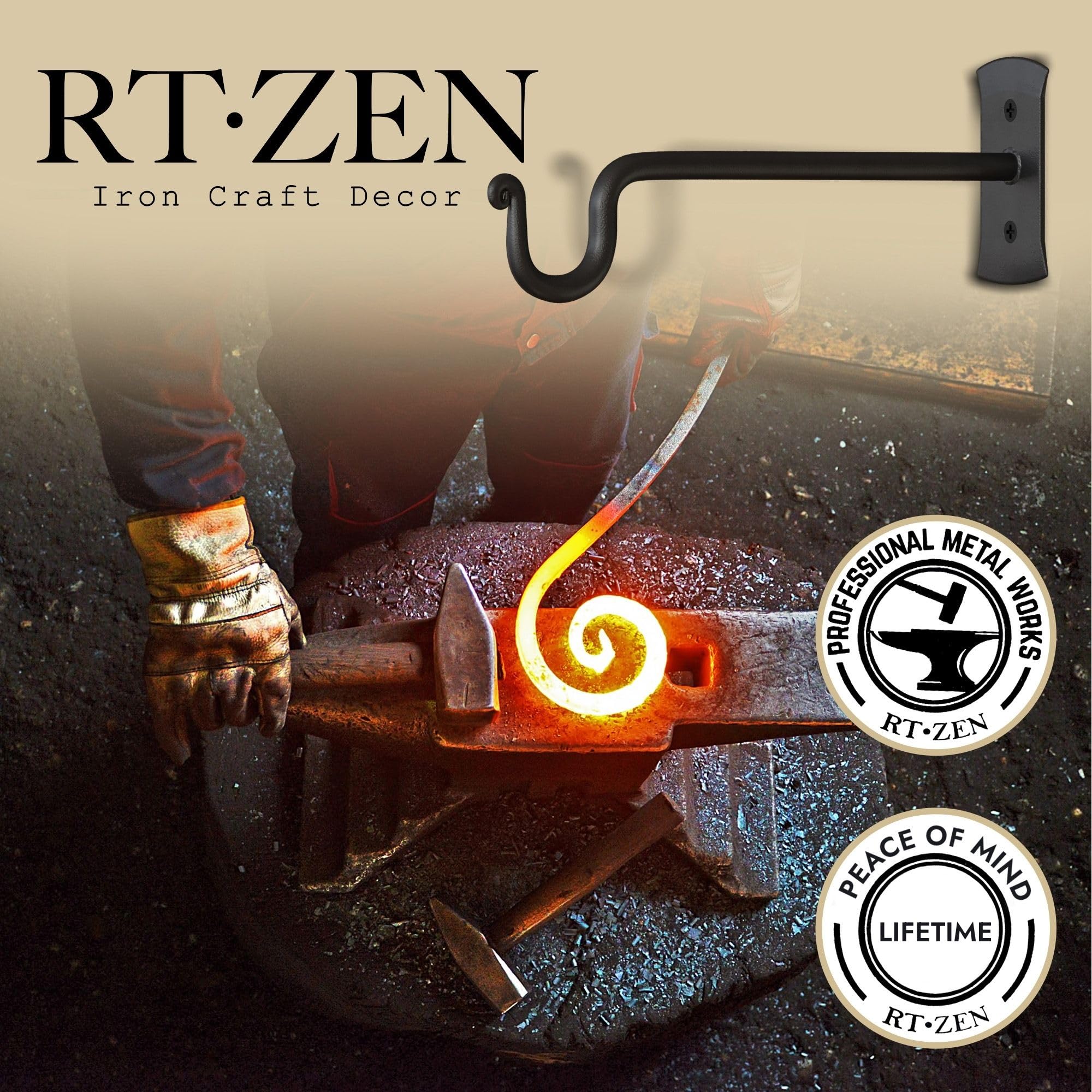 RTZEN heavy-duty wall bracket for sturdy plant and decor support.