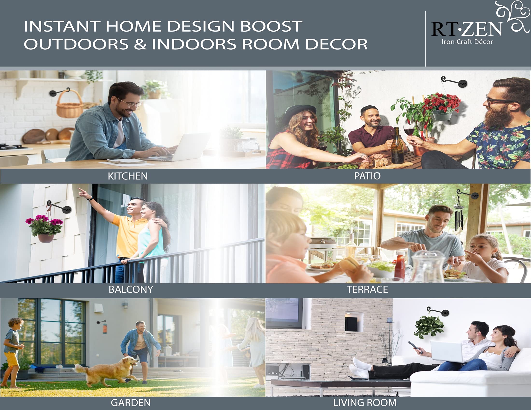 RTZEN hummingbird feeder hook elevates feeders for easier viewing