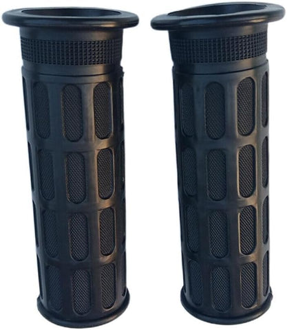 Easy-to-install grips for wheelbarrows and carts.