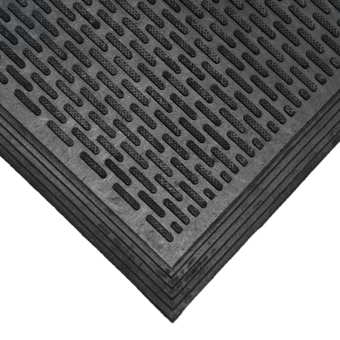 Rubber-Cal Dura-Scraper Linear dirt scrape action keeps floors cleaner at entry