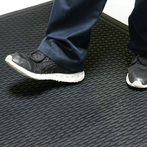 Rubber-Cal Dura-Scraper Linear water-resistant rubber protects floors