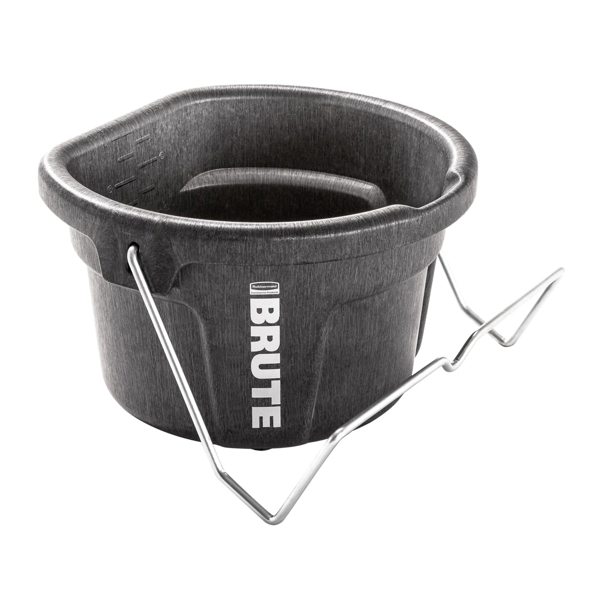 Rubbermaid Brute 2-Gallon bucket with hook-hang-carry for versatile feeding on the go.