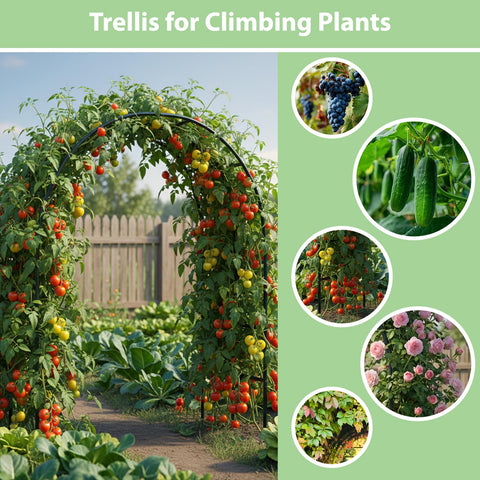 RUBFAC arch supports vines with a stable outdoor-friendly frame.