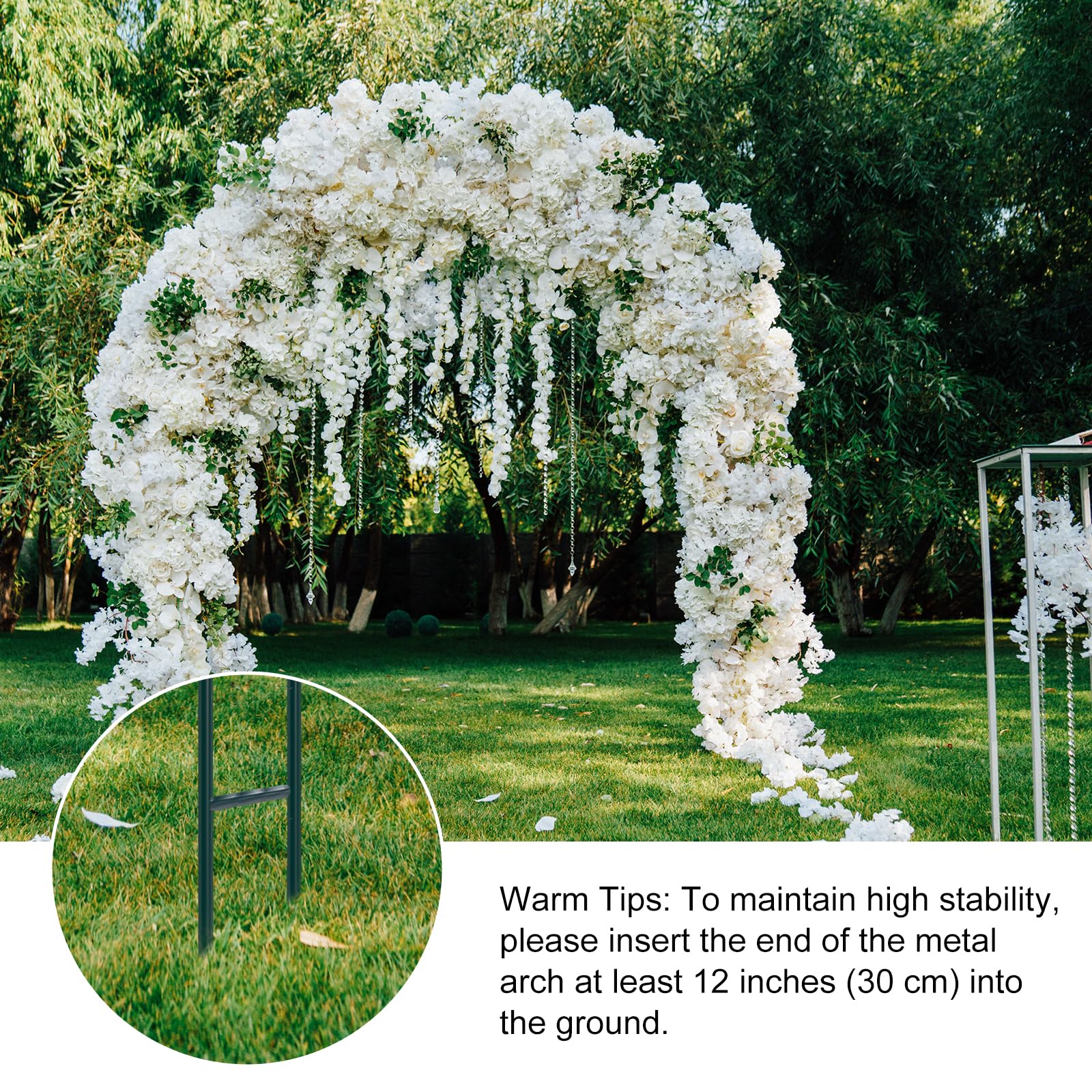 RUBFAC garden arch ideal for outdoor events and seasonal displays.