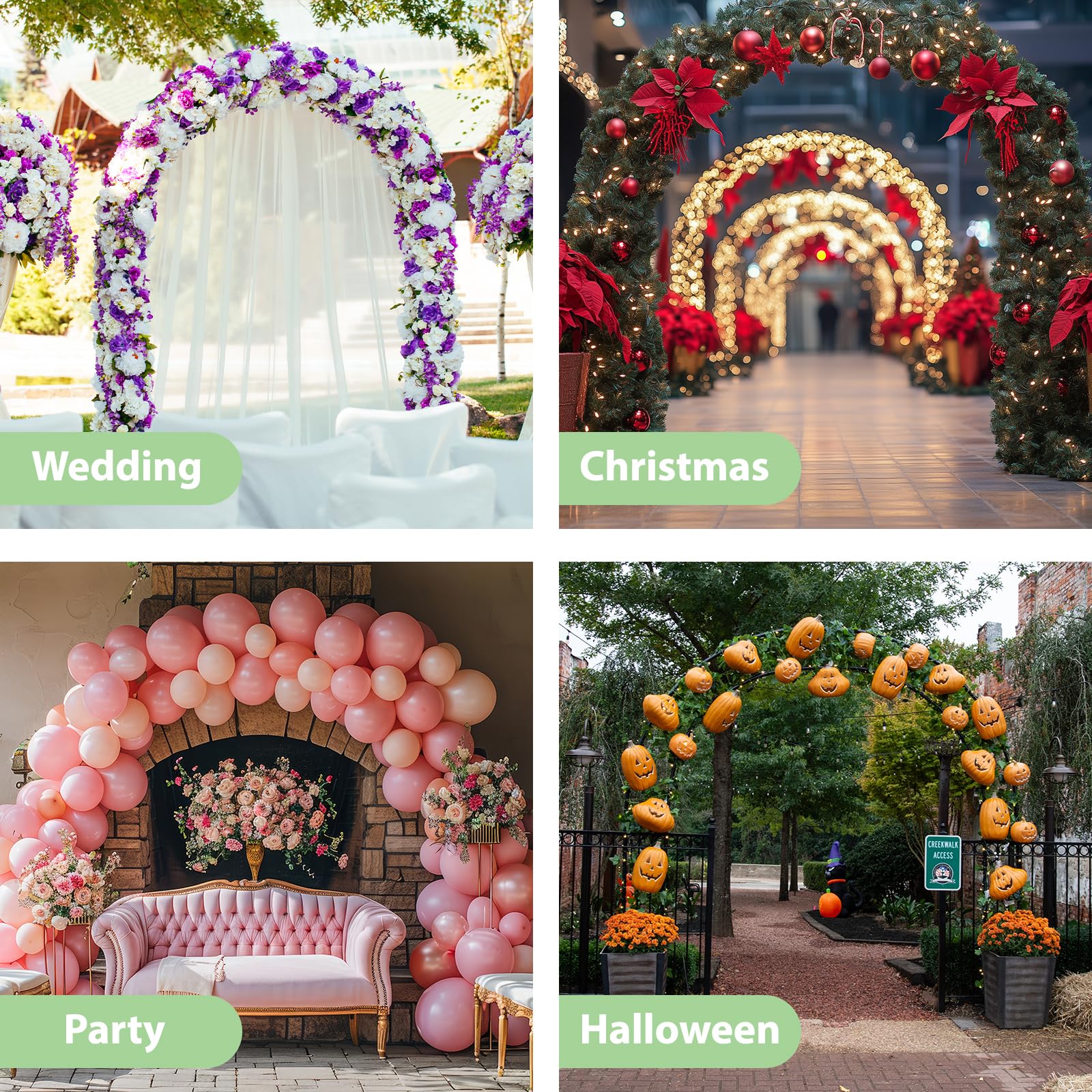 RUBFAC arch stands sturdy for weddings, birthdays and garden upgrades.