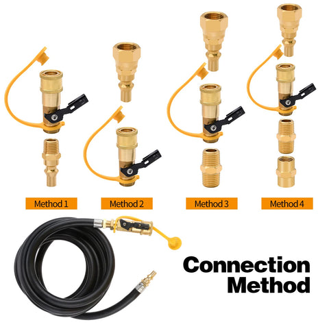 RubyQ 1/4 NPT nipples and couplers for compact piping