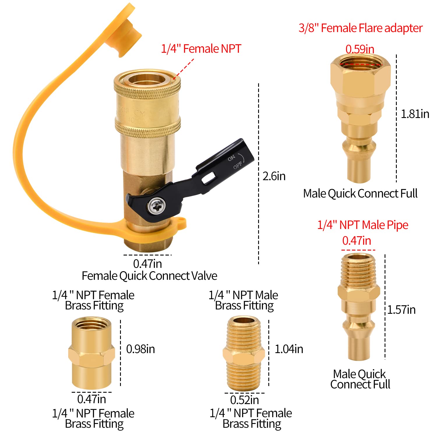RubyQ brass quick connect full-flow plug demonstrates simple replacement for grills.