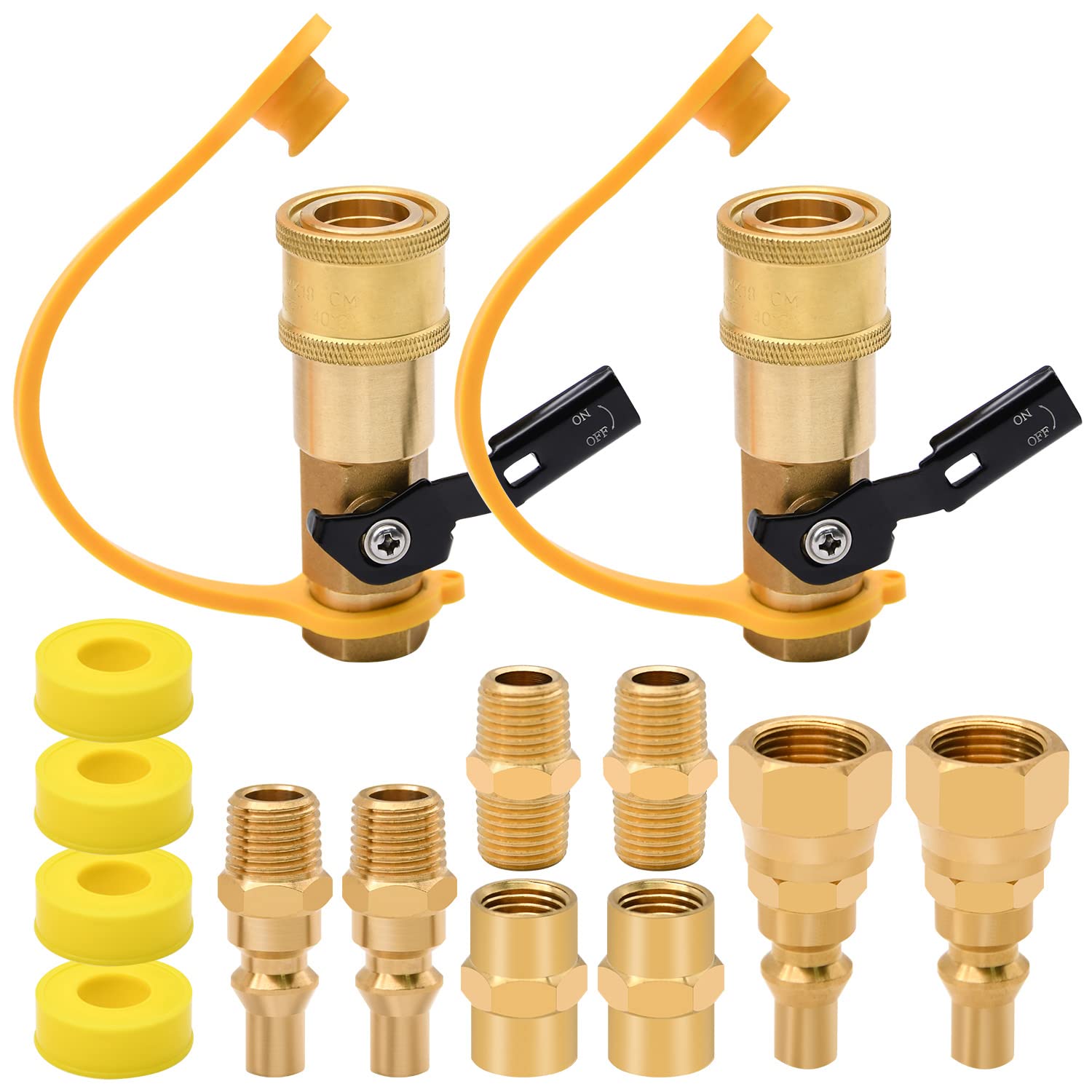 RubyQ propane quick connect kit package shot for easy camping setups