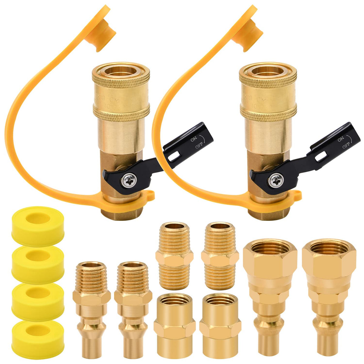RubyQ propane quick connect kit package shot for easy camping setups