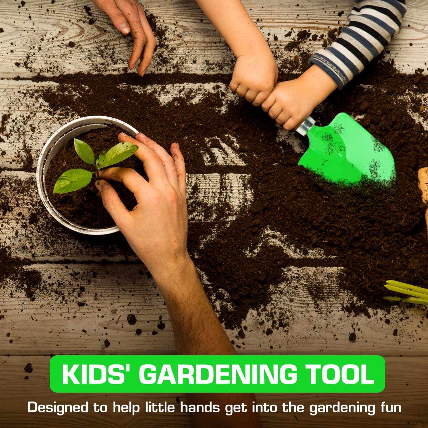 Rugg Kids Garden Trowel compact size for young gardeners.