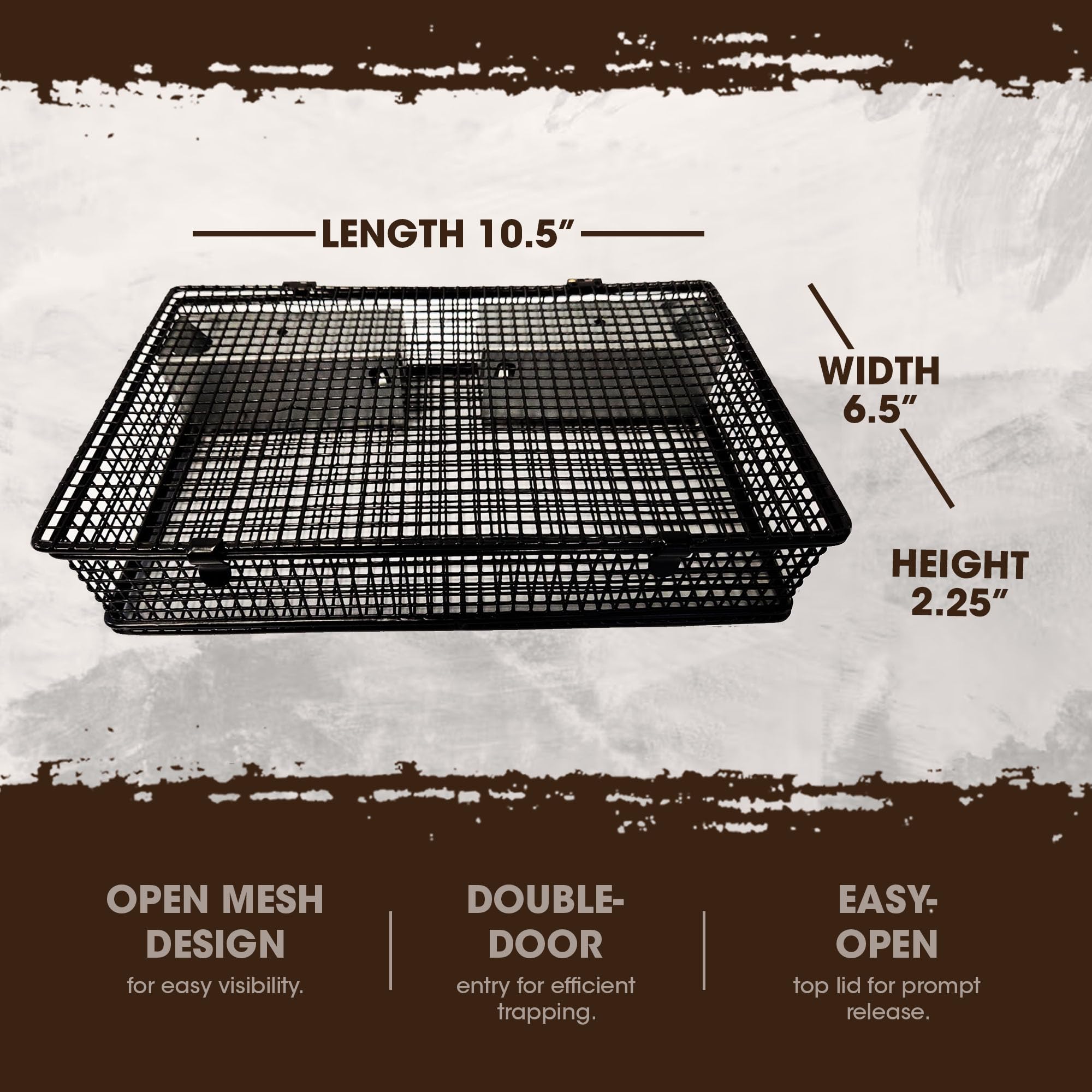 Mousinator top lid open shows quick-release capability from the trap