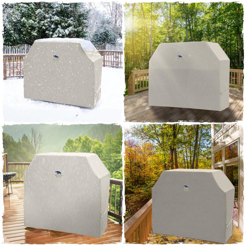 RUGGED RHINO 58-inch grill cover rugged oxford fabric adds durable protection.