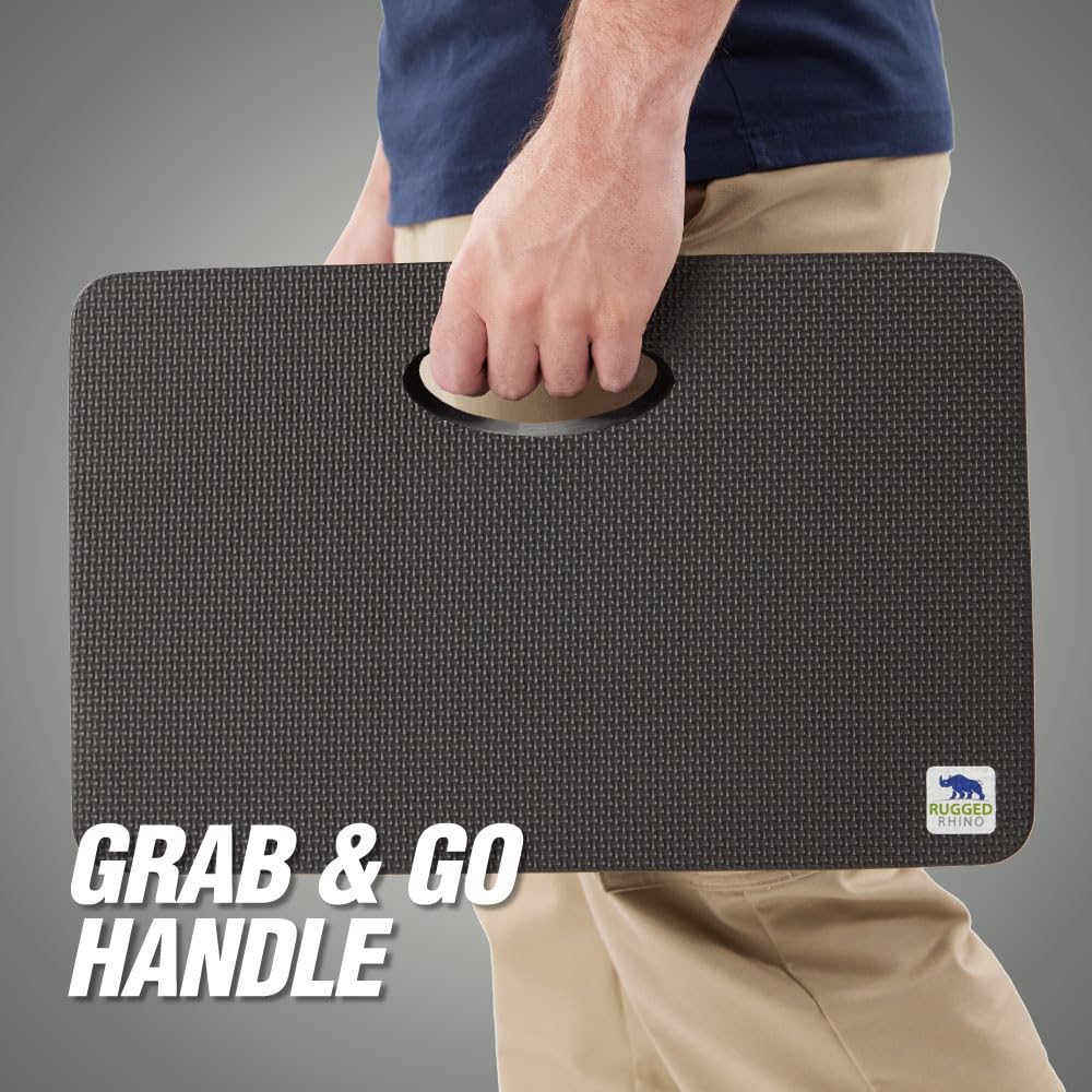 RUGGED RHINO kneeling pad supports up to 300 pounds during tasks