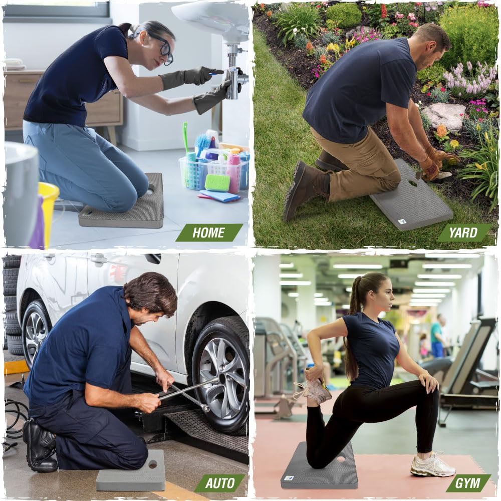 RUGGED RHINO kneeling-pad used in auto repair and DIY projects.