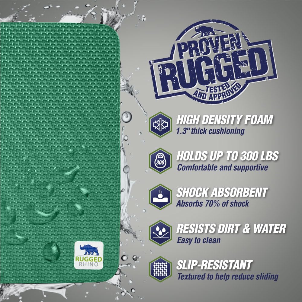 RUGGED RHINO kneeling pad close-up showing foam density.