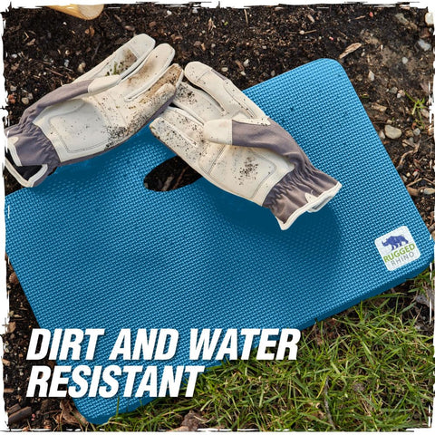 Rugged Rhino kneeling pad with handle close-up demonstrates portability for on-the-go comfort