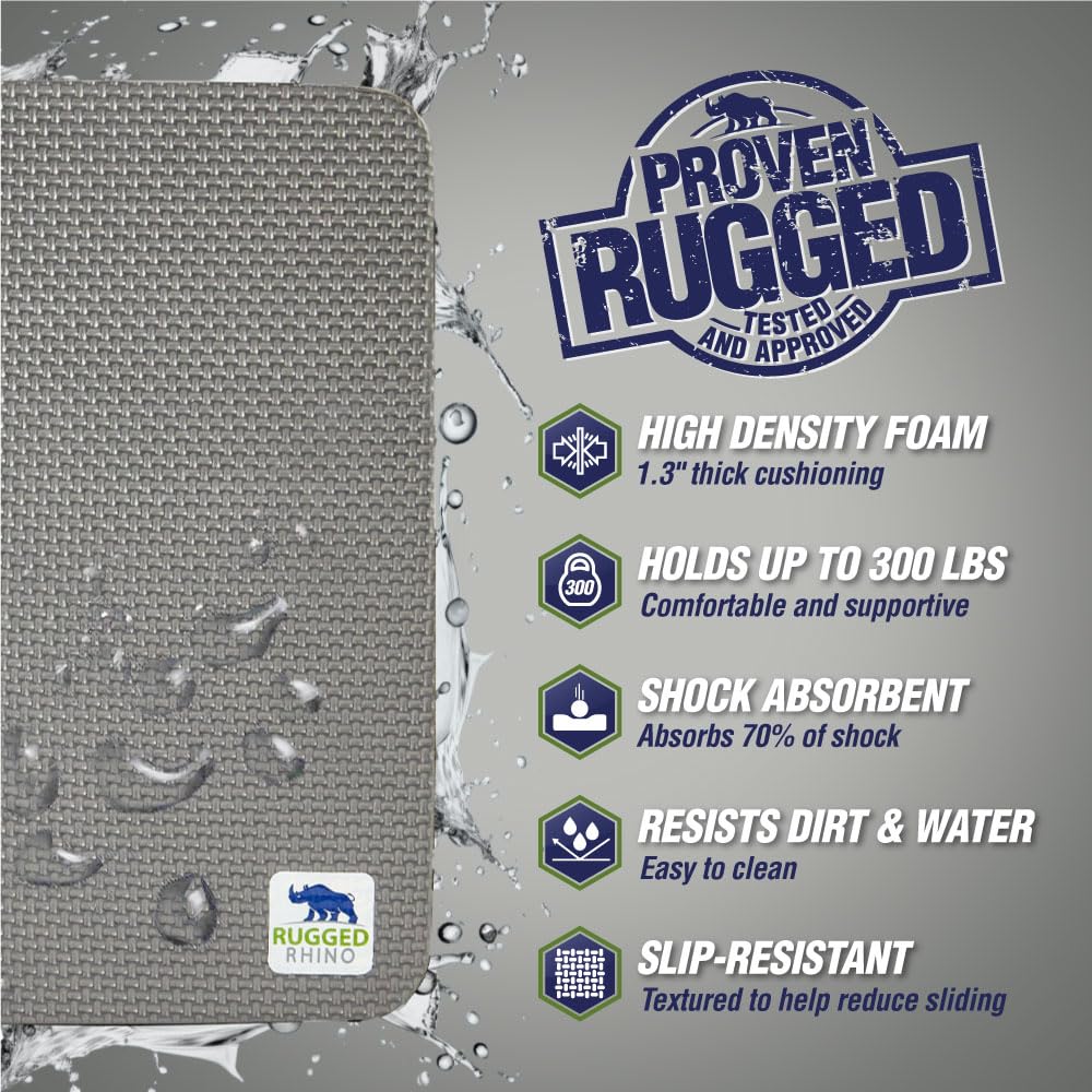 RUGGED RHINO kneeling-pad with handle for easy carrying during tasks.
