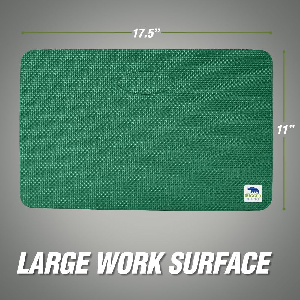 RUGGED RHINO kneeling pad supports up to 300 pounds on concrete.
