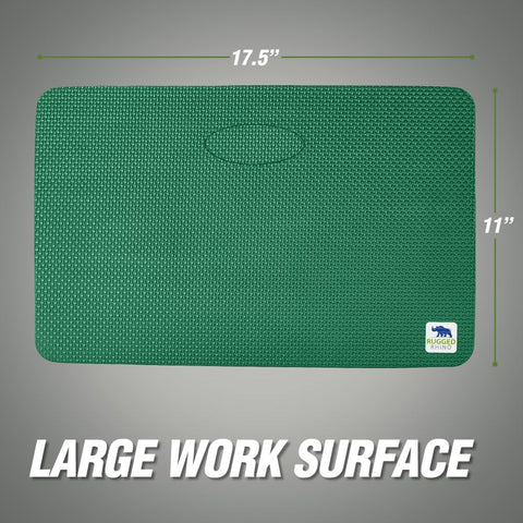 RUGGED RHINO kneeling pad supports up to 300 pounds on concrete.