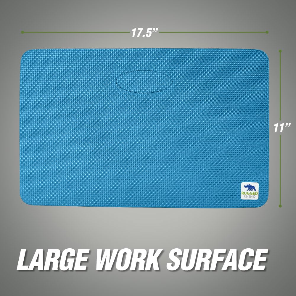 Rugged Rhino size dimensions image shows 17.5 by 11 inches of coverage