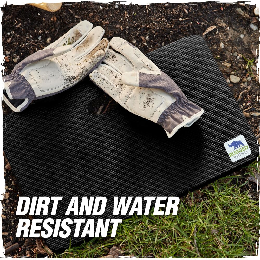 RUGGED RHINO kneeling pad textured surface protects floors during work