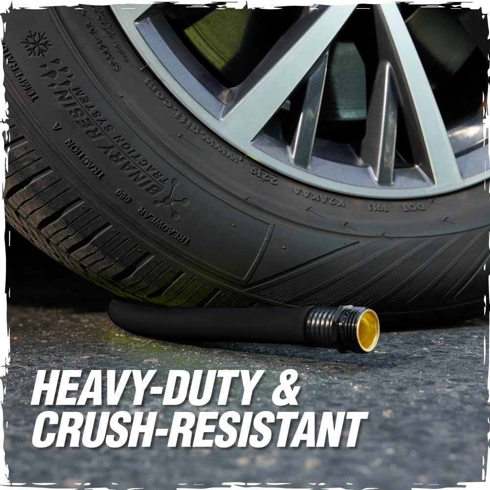 Rugged Rhino lightweight PVC handle provides secure grip during setup.