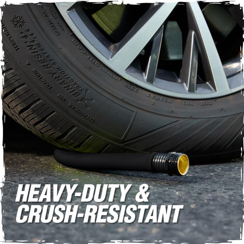 Rugged Rhino lightweight PVC handle provides secure grip during setup.