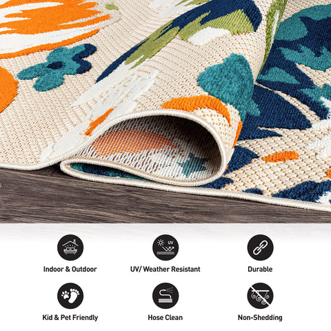 Rugshop Bergamo flat weave detail emphasizes low-profile, easy-clean construction.