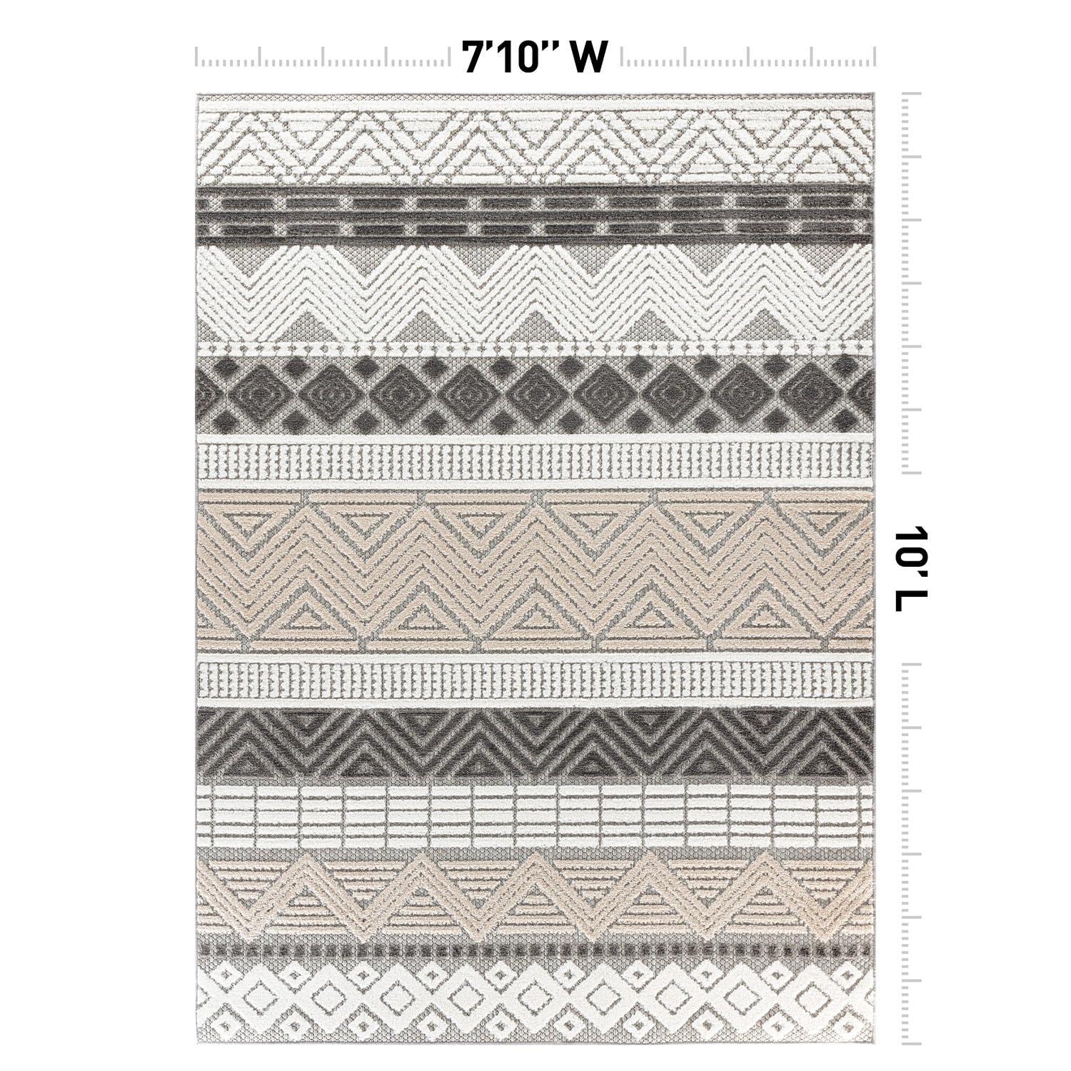 Rugshop Marbella weatherproof outdoor rug for sun and rain resistance