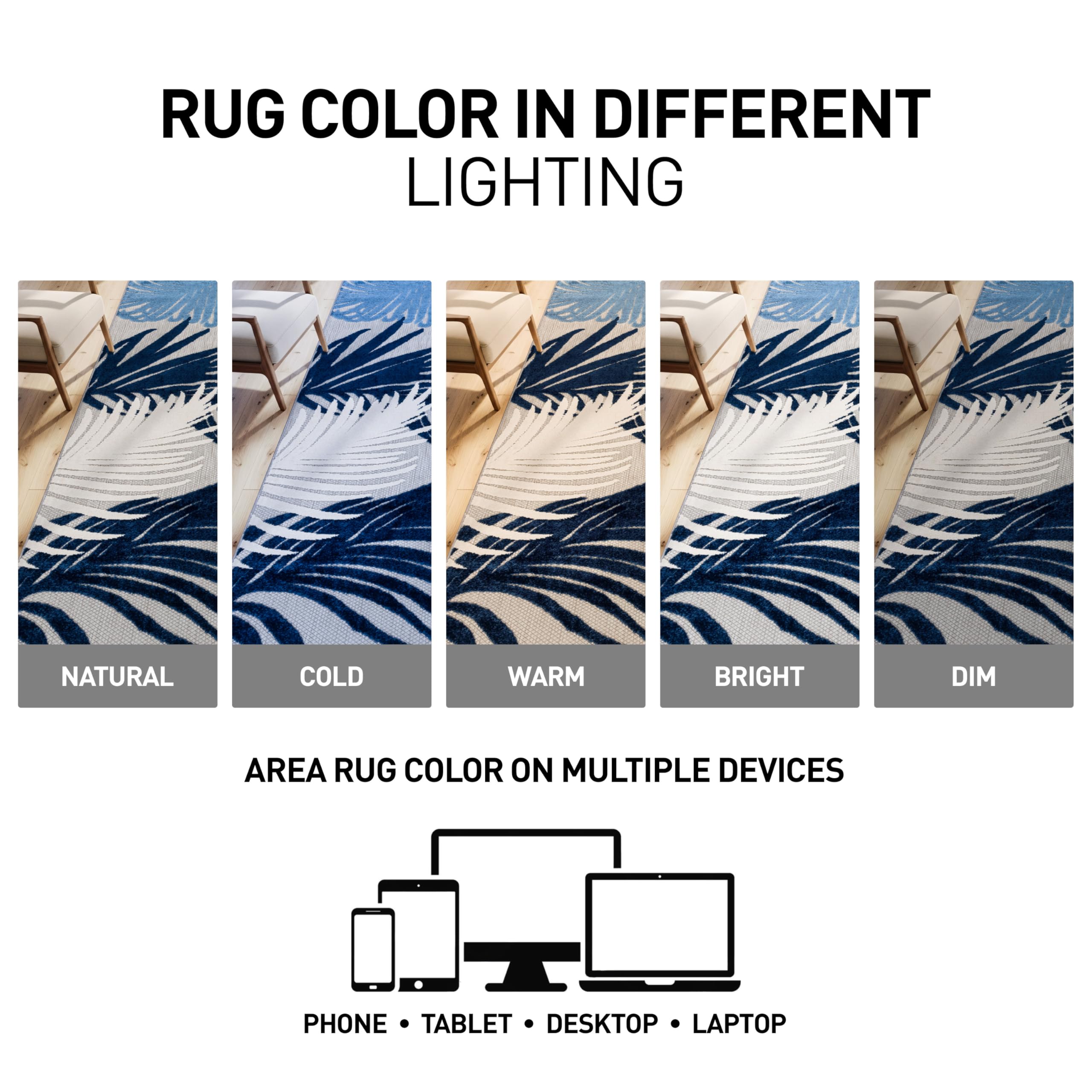 Rugshop Navy Lucca weather-resistant fabric highlighting long-lasting resilience in outdoor spaces.