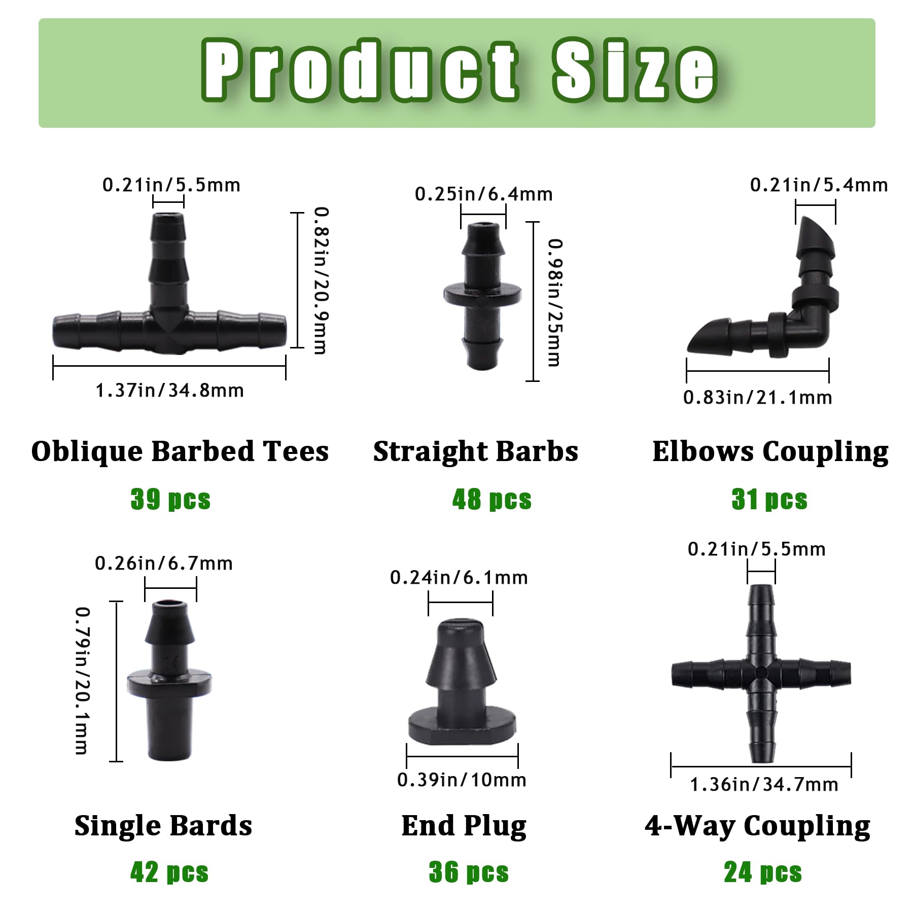 Ruibapa quarter-inch tubing end plugs ideal for sealing dripper lines