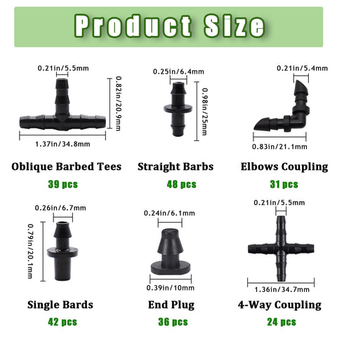 Ruibapa quarter-inch tubing end plugs ideal for sealing dripper lines