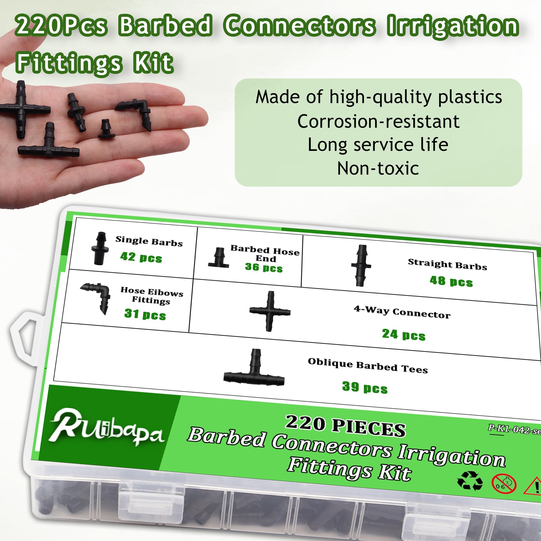 Ruibapa straight barbs deliver reliable tubing sealing under pressure