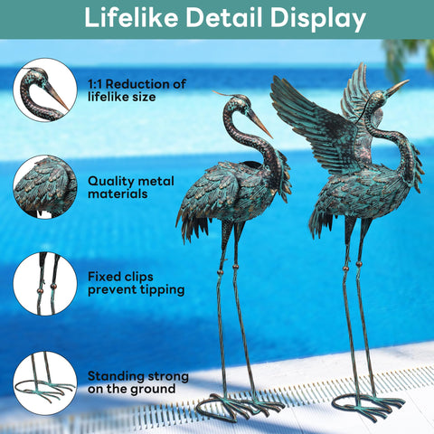 Ruifabo crane statue detail feathers highlights hand-painted realism