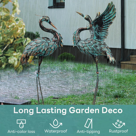Ruifabo crane statue easy assembly for quick outdoor setup