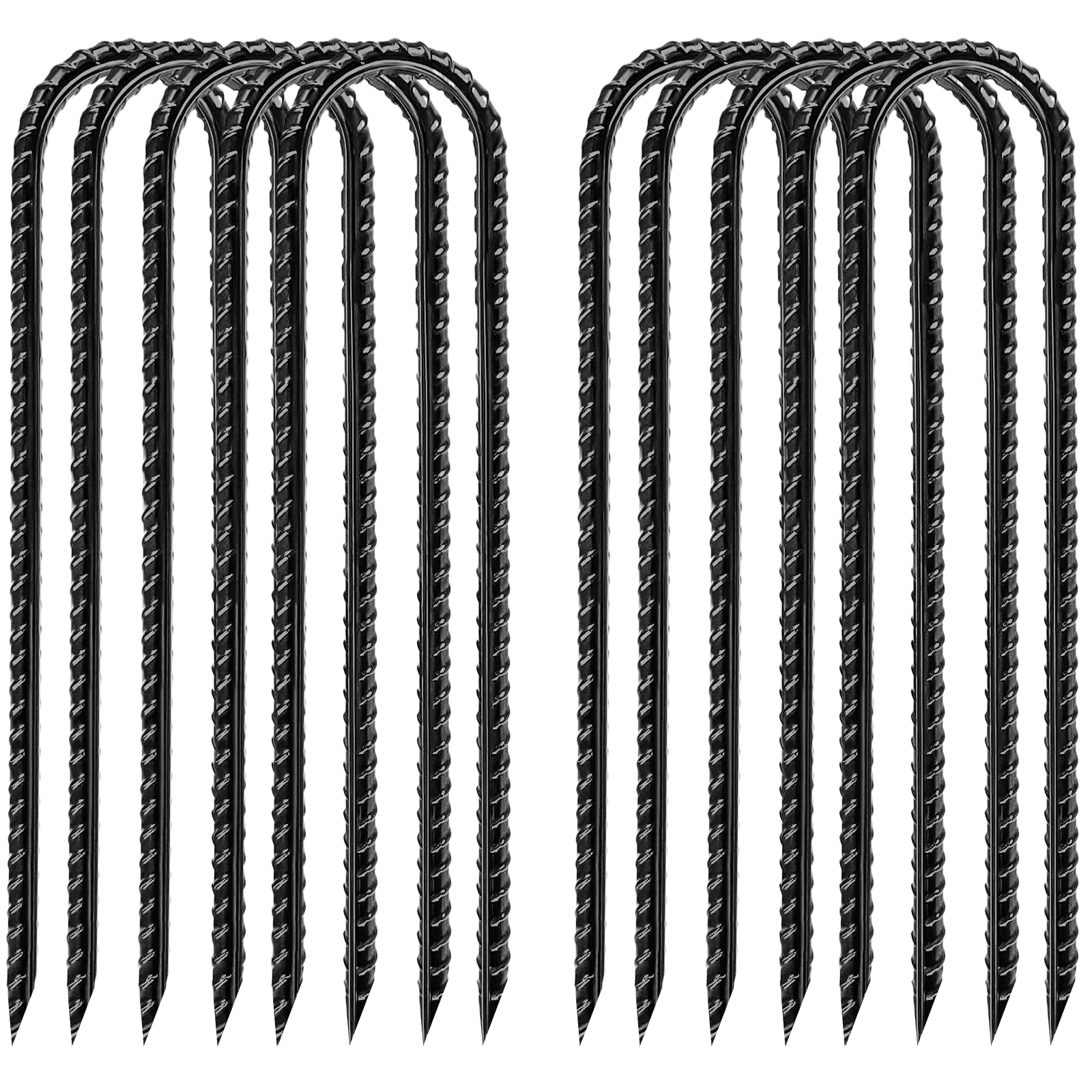 RUIJOROO garden ground stake shows 8-inch length for stable outdoor anchoring