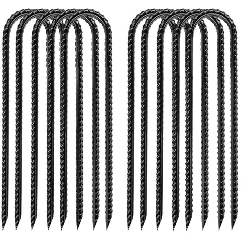 RUIJOROO garden ground stake shows 8-inch length for stable outdoor anchoring
