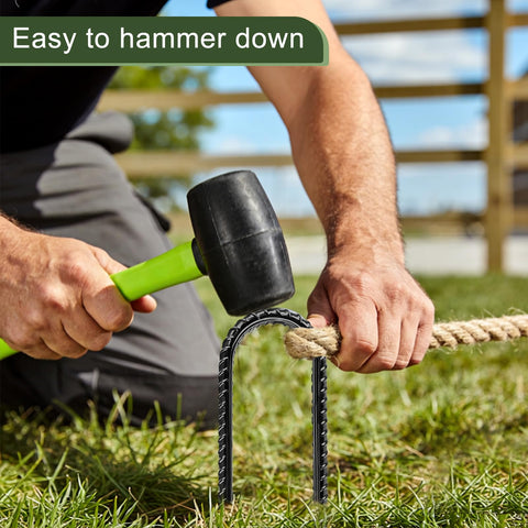 RUIJOROO stake design with sharp ends for quick soil insertion